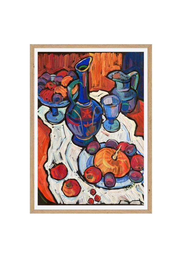 Fruits and Vases Poster